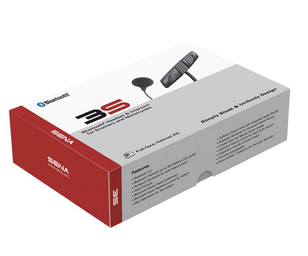 Sena 3S Bluetooth Headset and Intercom: 3S-B: Wired Microphone Kit for Open Helmet