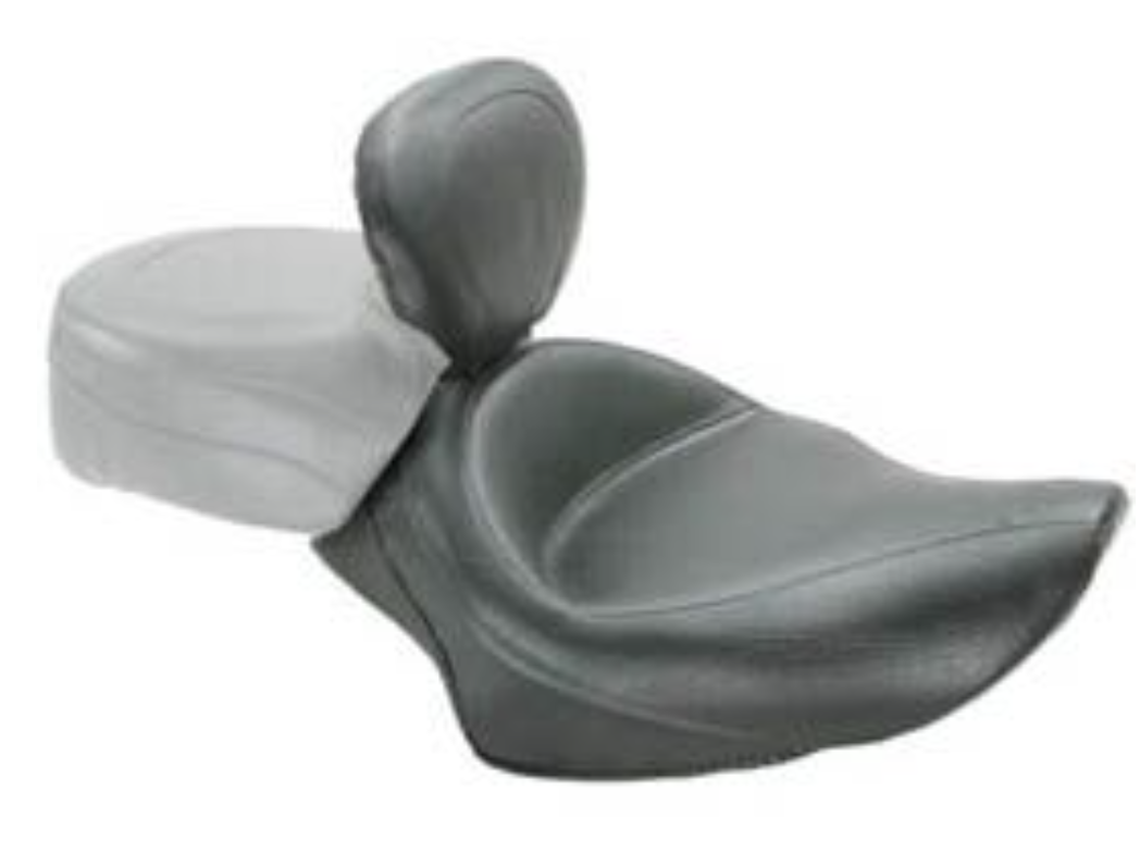 Mustang Wide Touring Solo Seat Original with Driver Backrest - 4.5 Gal. Tank - 79429